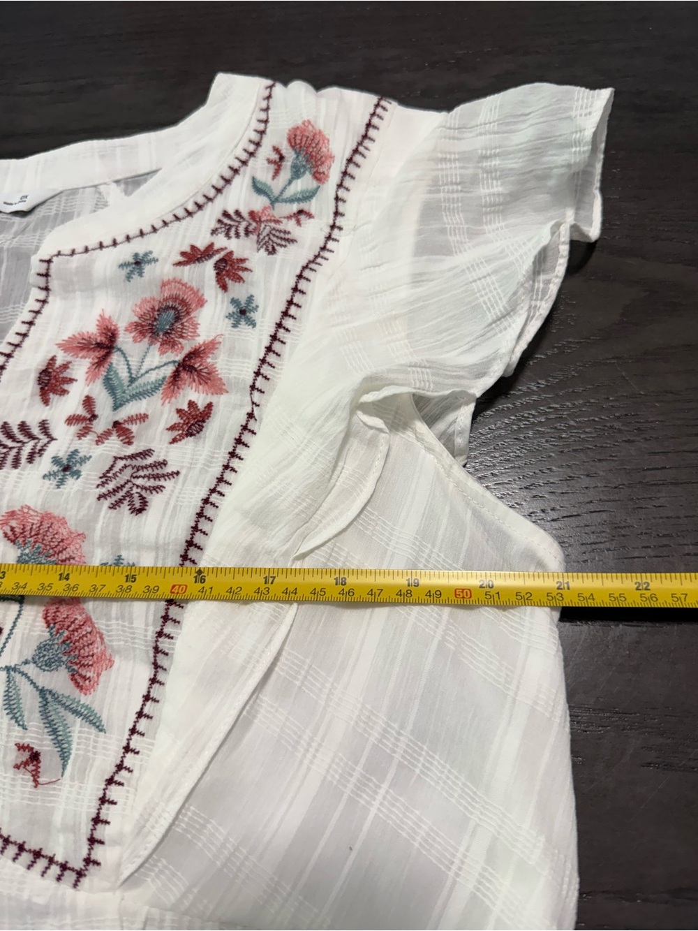 Sonoma Women’s Embroidered Tiered White Dress Size 0X - Picture 5 of 7